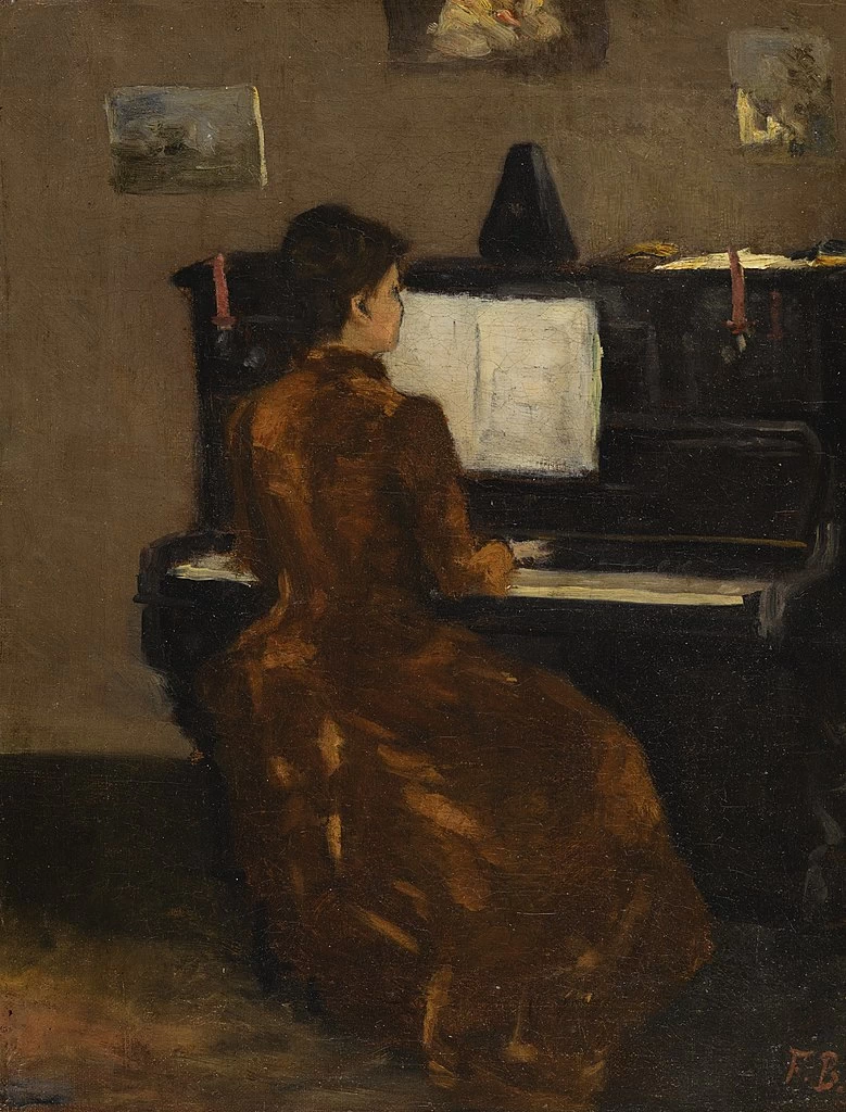 Jean - Frédéric Bazille, Giovane ragazza al pianoforte